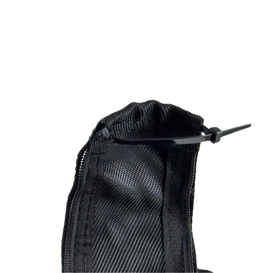 Braided Black Nylon Cable Cover--Zipper