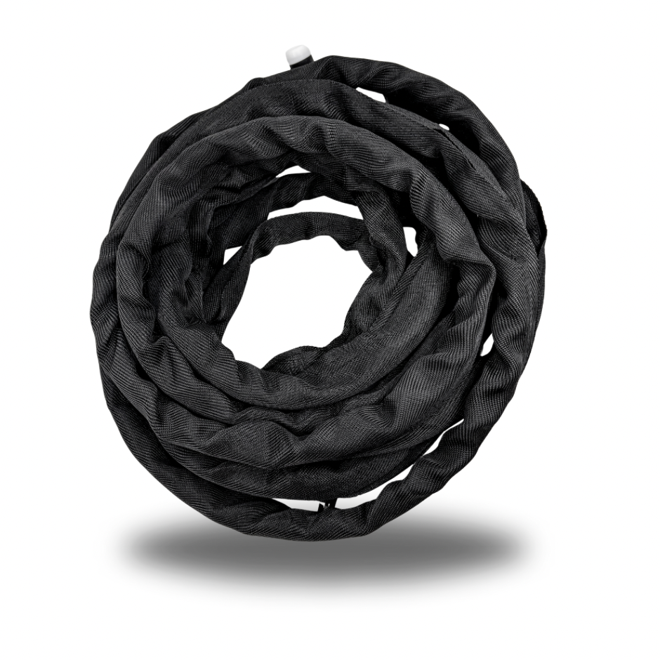 Braided Black Nylon Cable Cover--Zipper