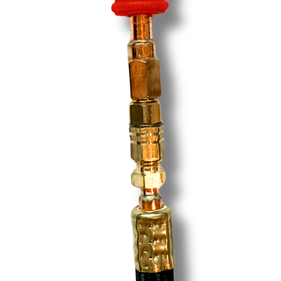 125 Amp 1-Piece Swivel TIG Rig – 9 Series, exposed swivel connection detail